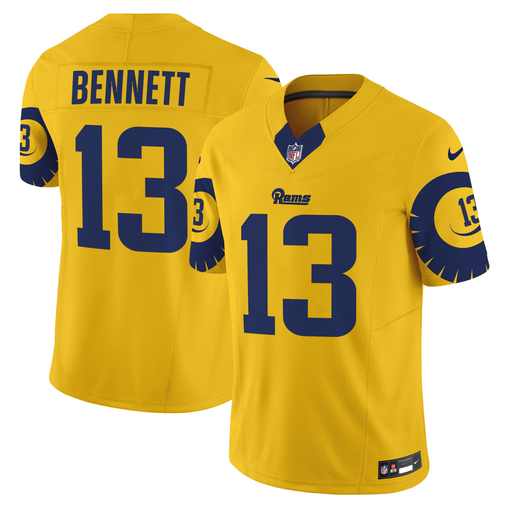 Men Los Angeles Rams #13 Bennett Yellow 2024 Nike Special Vapor Limited NFL Jersey